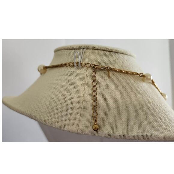 Vintage Gold Tone Mesh Chain Necklace 32" Long - Picture 5 of 11